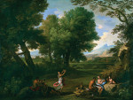 ₴ Репродукция пейзаж "Пейзаж с нимфами и сатирами"
