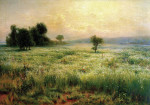 ₴ Репродукция пейзажа известного художника "Цветение льна"