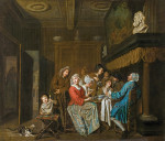 ₴ Репродукция бытовой жанр "Чаепитие"