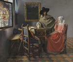 ₴ Репродукция бытовой жанр известного художника "Стакан вина"