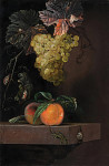 ₴ Репродукция натюрморт "Натюрморт с фруктами, ящерицей и насекомыми"