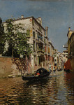₴ Репродукция городской пейзаж "Венецианский канал"