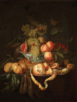 ₴ Репродукция натюрморт "Натюрморт с фруктами и бабочкой"