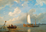 ⚓Репродукция морской пейзаж "Судоходство в голландском устье во время отлива"