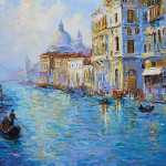 ₴ Репродукция городской пейзаж "Венеция"