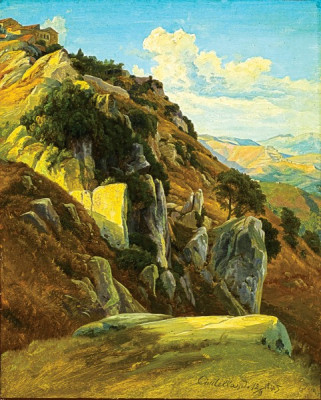 ₴ Картина пейзаж художника від 190 грн.: Скелястий пейзаж Чівітелла дель Тронто