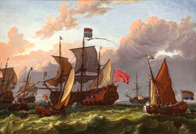 ⚓Репродукция морской пейзаж от 223 грн.: В честь славной революции Вильгельма III и города Амстердам