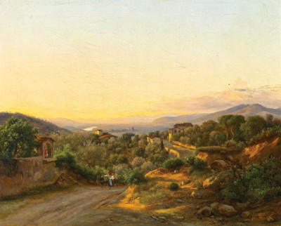₴ Репродукция пейзаж от 253 грн.: Вид на Флоренцию и холмы на западе