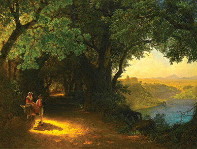 ₴ Купити картину краєвид відомого художника від 199 грн: Вид на Кастель Гандольфо та озеро Альбано