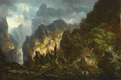 ₴ Картина пейзаж художника від 170 грн.: Гірський пейзаж