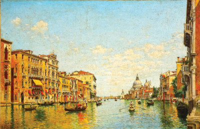 ₴ Репродукция городской пейзаж от 211 грн.: Вид на Большой канал в Венеции