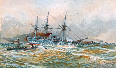 ⚓Репродукція морський краєвид від 199 грн.: Імперський флот та торпедні катери в морі