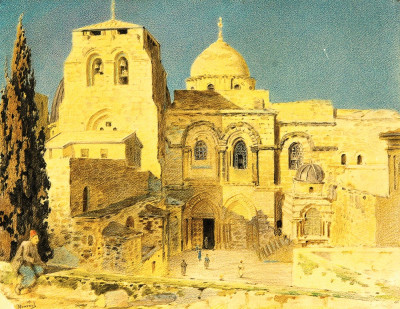 Вид на церковь Святого Гроба Господня, Иерусалим