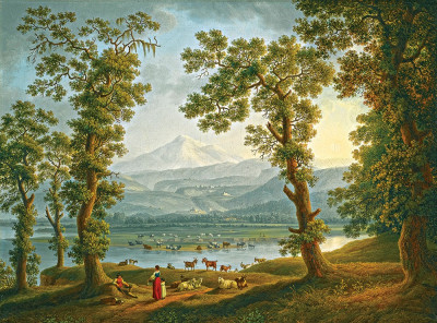 ₴ Репродукция пейзаж от 309 грн.: Вид на Педимонте Даллиффе