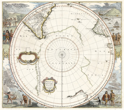 ₴ Древние карты высокого разрешения от 364 грн.: Антарктический полюс