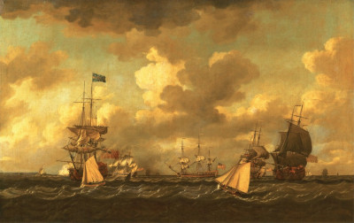 ⚓Репродукція морський краєвид від 269 грн.: Англійські судна стають на якір у свіжий бриз