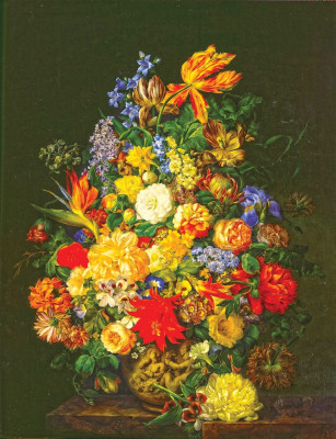 ₴ Репродукція натюрморт від 331 грн.: Букет квітів у вазі