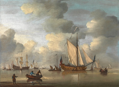 ⚓Репродукція морський краєвид від 235 грн.: Англійська Королівська яхта стоїть у спокійних водах