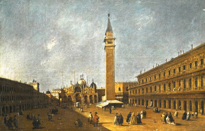 ₴ Картина городской пейзаж художника от 161 грн.: Венеция, вид на площадь Сан-Марко, на восток