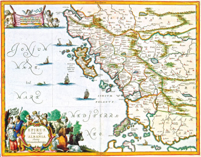 ₴ Стародавні карти високої роздільної здатності від 247 грн.: Карта Албанії