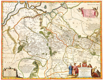 ₴ Древние карты высокого разрешения от 247 грн.: Украина между Польшей и Россией