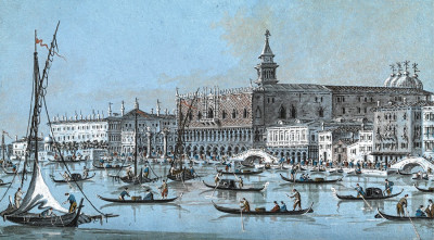 ₴ Картина городской пейзаж художника от 143 грн.: Сан Марко с дворцом Дукале и Рива Скьявони