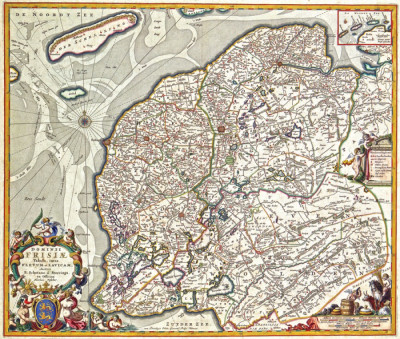 ₴ Древние карты высокого разрешения от 390 грн.: Провинция Фрисландия