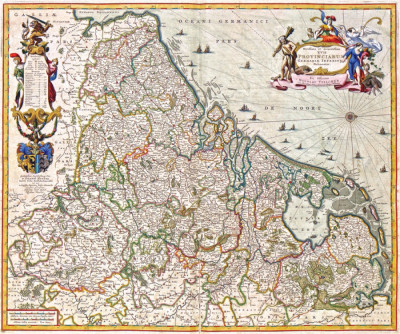 ₴ Стародавні карти з високою роздільною здатністю від 390 грн.: Сімнадцять провінцій Нідерландів