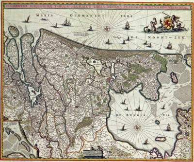 ₴ Древние карты высокого разрешения от 381 грн.: Провинции Голландии