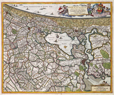 ₴ Стародавні карти з високою роздільною здатністю від 390 грн.: Голландські провінції навколо центру