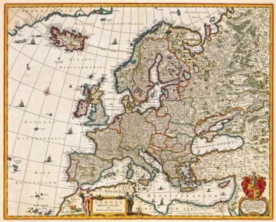 ₴ Древние карты высокого разрешения от 372 грн.: Европа