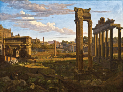 ₴ Репродукція краєвид від 241 грн.: Вид з Капітолію, дивлячись у бік Римського Форуму