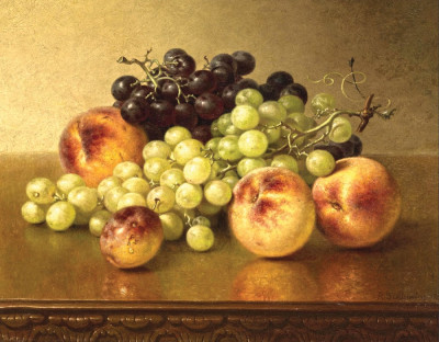 ₴ Репродукція натюрморт від 247 грн.: Персики та виноград