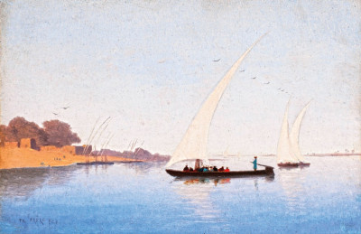 ₴ Репродукция пейзаж от 277 грн.: Лодки на Ниле