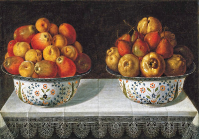 ₴ Репродукція натюрморт від 223 грн.: Дві чашки фруктів на столі