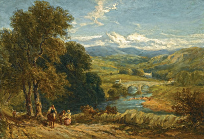 ₴ Репродукція пейзаж від 223 грн.: Краєвид з віддаленим видом Болтонського абатства та річкою Уорф, Йоркшир