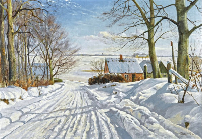 Пейзаж: Дорога в снегу