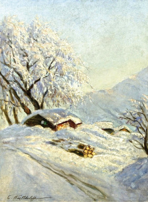 Пейзаж: Деревня зимой