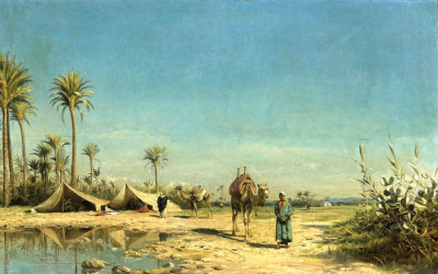 ₴ Репродукция бытовой жанр от 205 грн.: Бедуин в оазисе