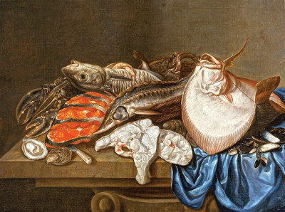 ₴ Репродукція натюрморт від 235 грн.: Риба на столі