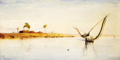 ₴ Репродукция пейзаж от 175 грн.: Нильские лодки в окрестностях Эль-Кадите, полдень