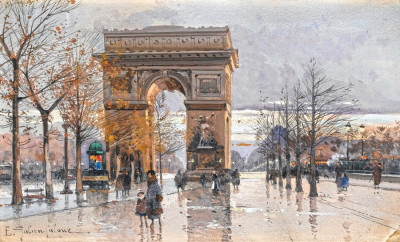 ₴ Репродукция городской пейзаж от 261 грн.: Париж, Триумфальная арка