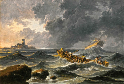 ⚓Картина морський пейзаж художника від 189 грн.: Сцена з корабельною аварією