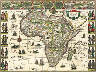 ₴ Стародавні карти високої роздільної здатності від 241 грн.: Африка