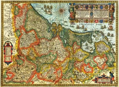 ₴ Стародавні карти високої роздільної здатності від 235 грн.: Нижня Німеччина, новий опис