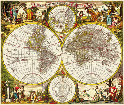 Купить древние карты мира: Новая карта мира