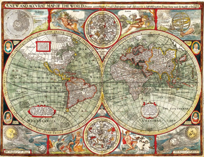 ₴ Стародавні карти високої роздільної здатності від 325 грн.: Нова та точна карта світу