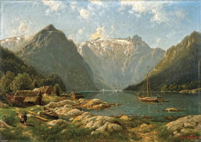 ₴ Репродукция пейзаж от 229 грн.: Норвежский фьорд