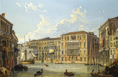 ₴ Репродукція міський краєвид 277 грн.: Палац Фоскарі на каналі Град, Венеція