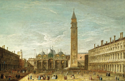 ₴ Репродукція міський краєвид 211 грн.: Венеція, вид на площу Сан Марко та базиліку